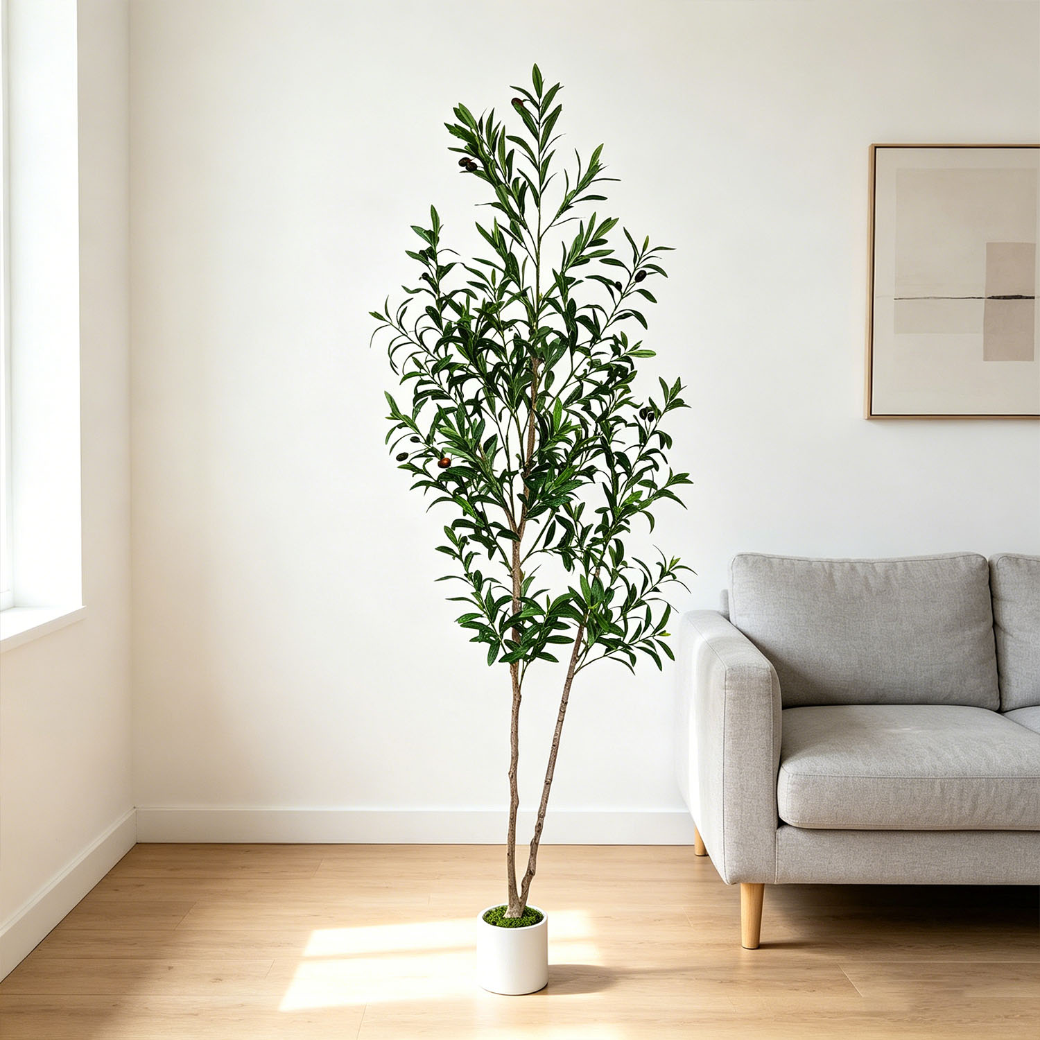 Dracaena Marginata - 145Cm-175Cm/5.7Ft Artificial Olive Plant Tree Double