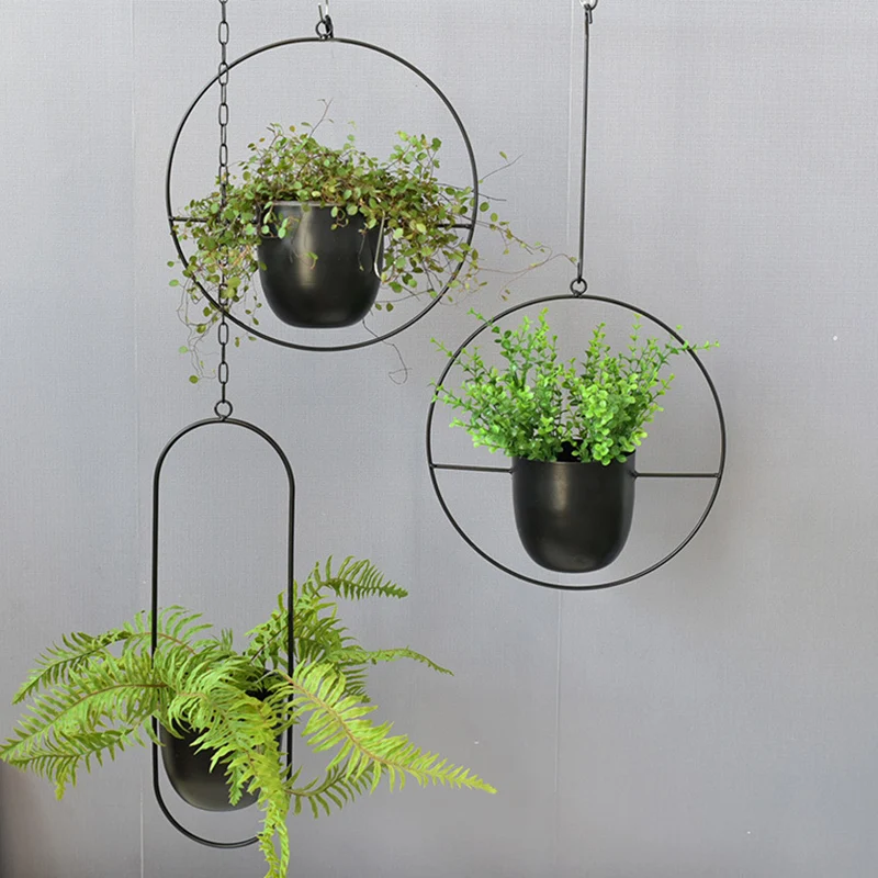 Wrought Iron Hanging Planter E - Spider Plant Hanging avis et prix