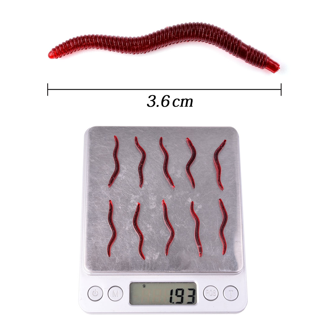 50pcs Lifelike Red Worm Soft L - Aglaonema Red avis et prix