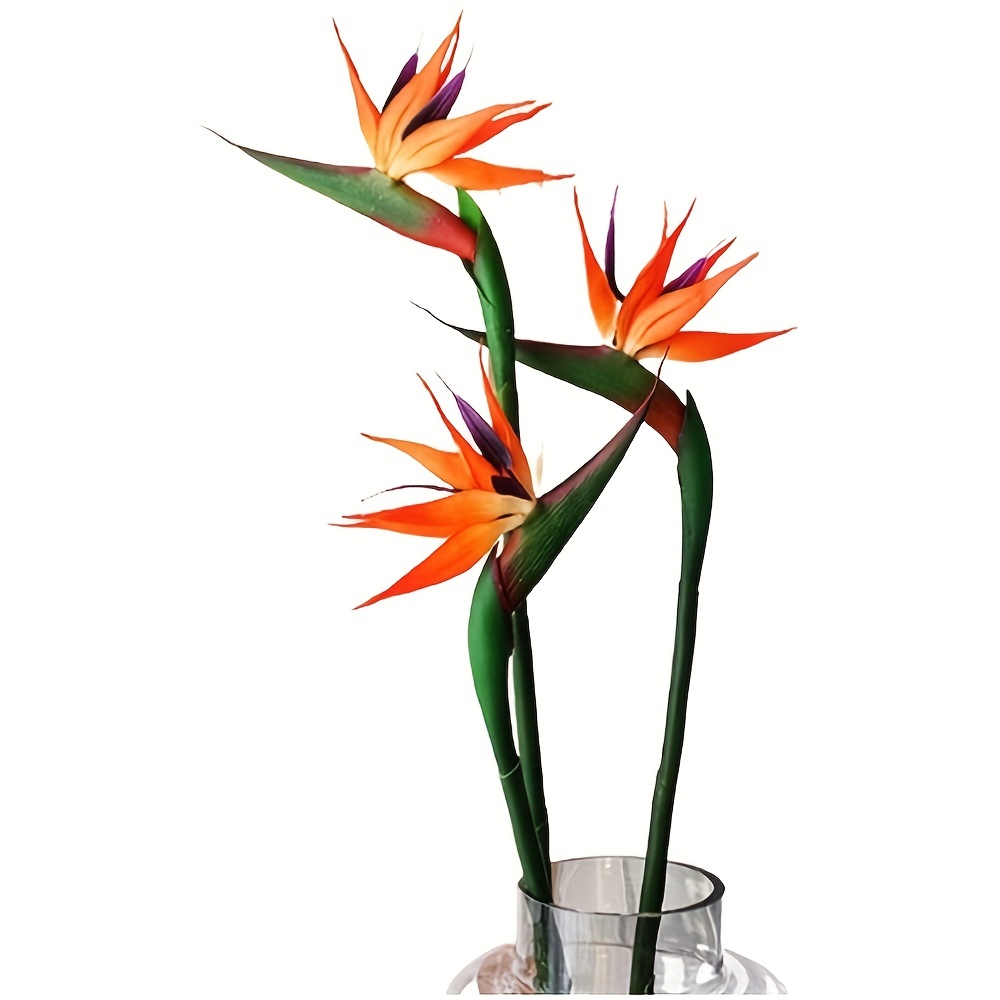 3Pcs Artificial Heaven Bird Fl - Bird Paradise Strelitzia avis et prix