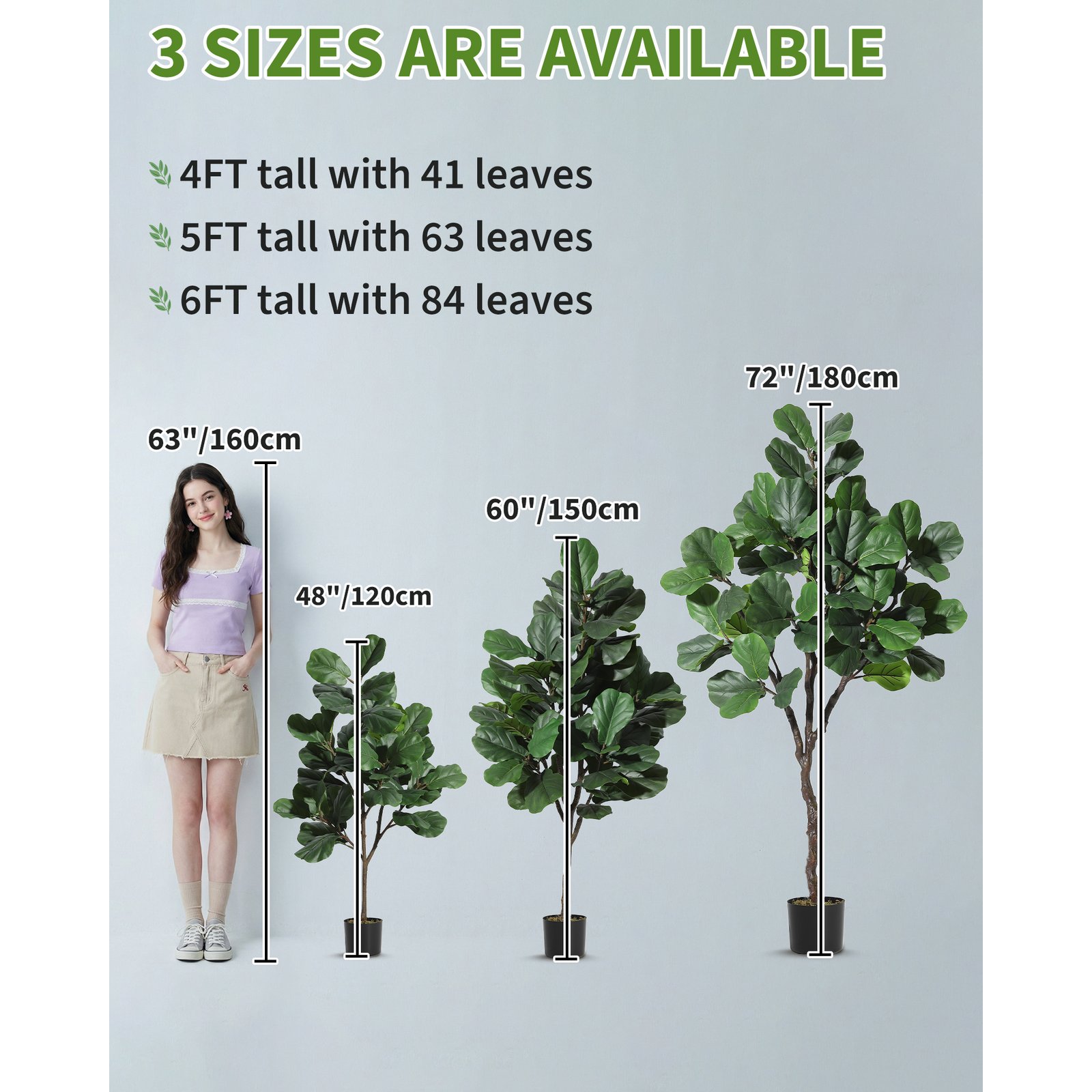 Artificial Fiddle Leaf Fig Tre - Ficus Lyrata Tree avis et prix