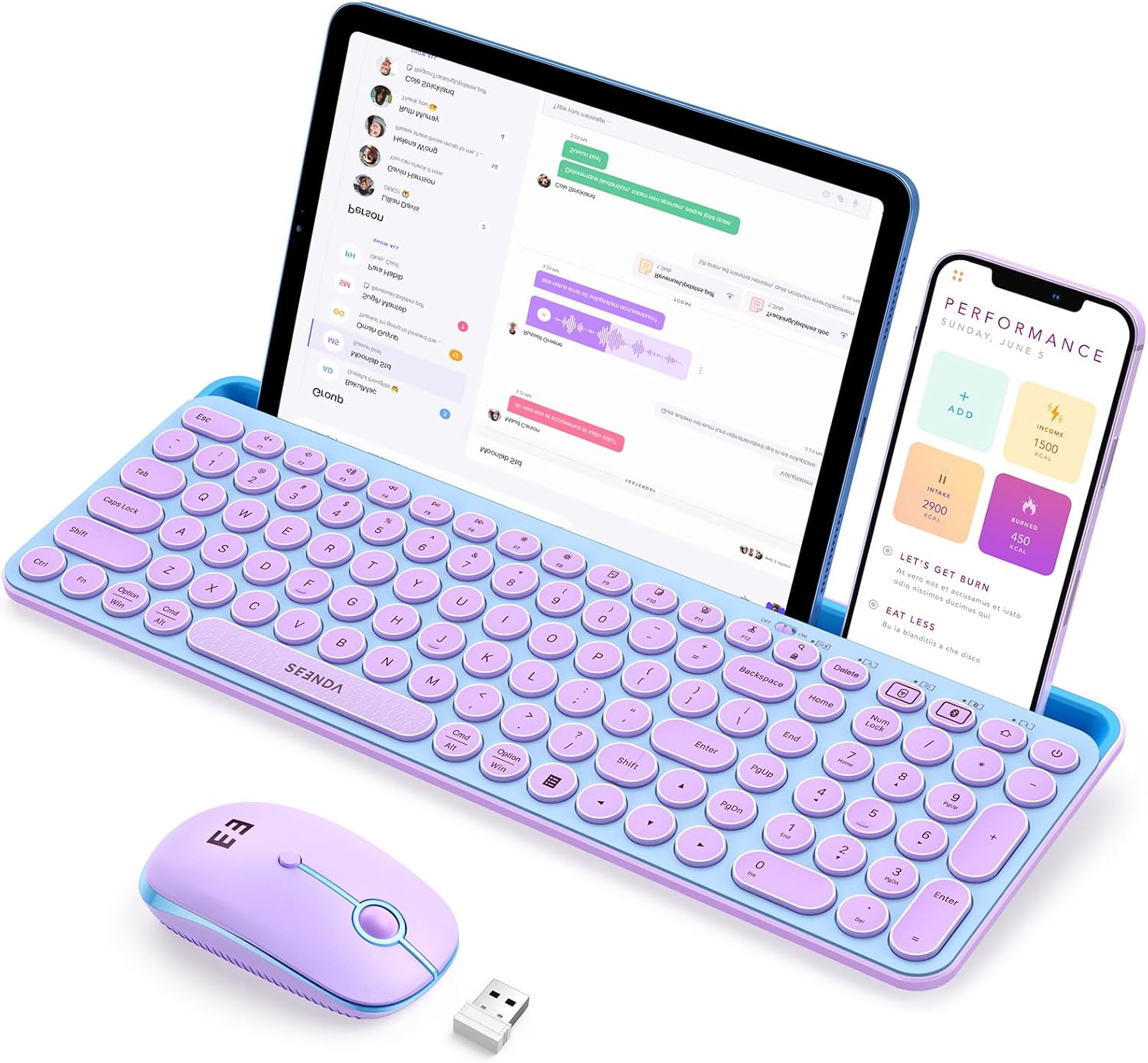 Wireless Keyboard and Mouse Co - Tradescantia Purple avis et prix