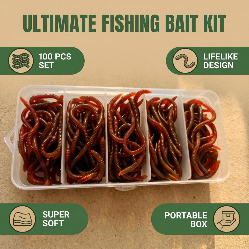 100pcs Soft Lure Bass Bream Bl - Aglaonema Red avis et prix