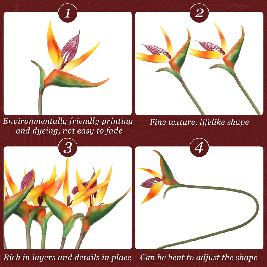 12 Pcs Bird of Paradise Artifi - Bird Paradise Strelitzia avis et prix