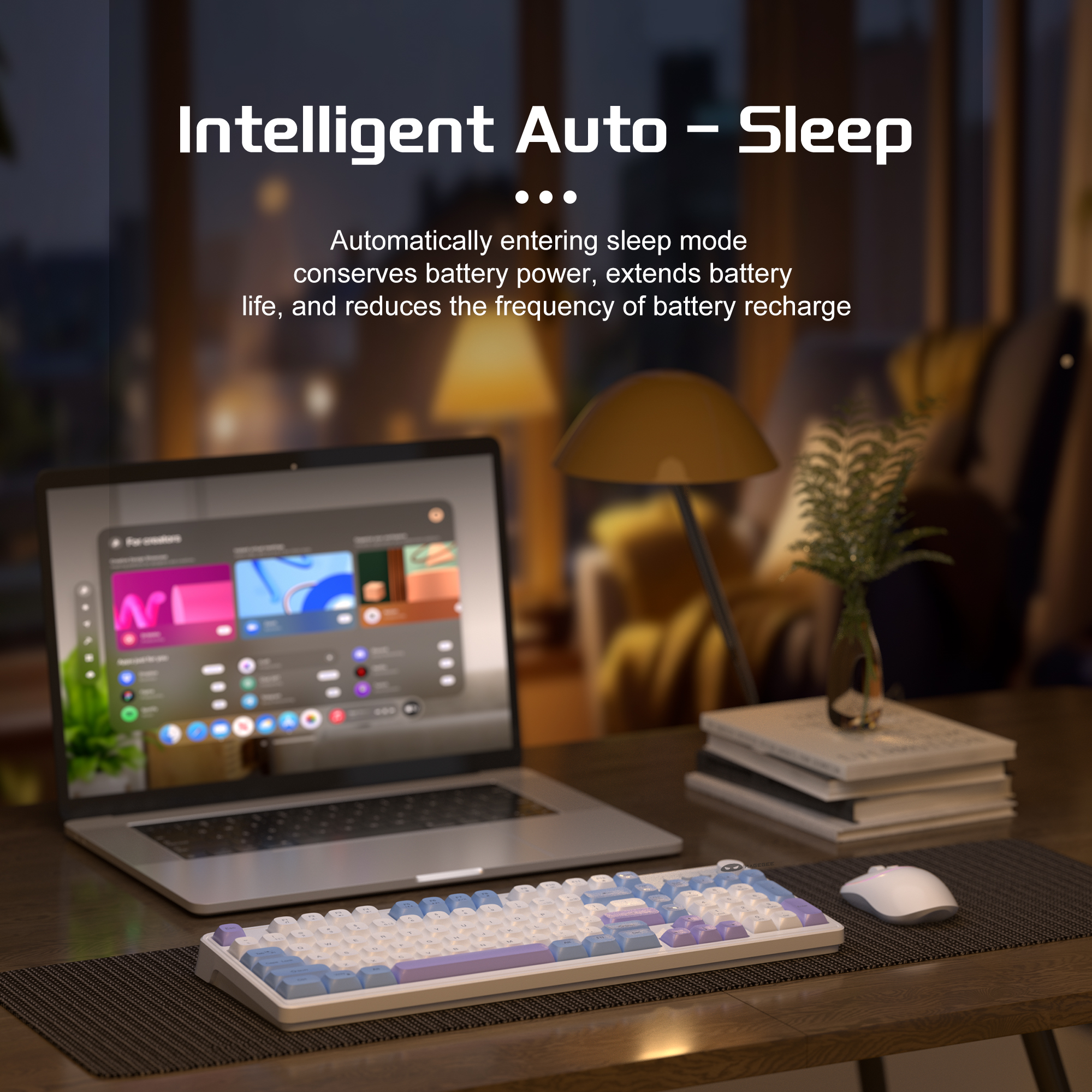 MageGee Wireless Gaming Keyboa - Tradescantia Purple avis et prix