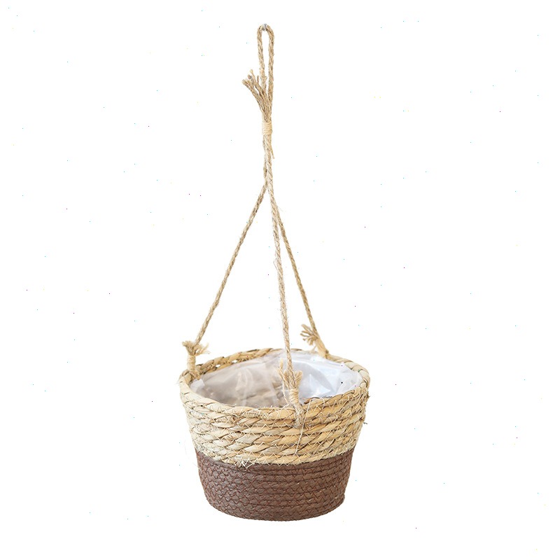 Straw Hanging Basket Flower Po - Spider Plant Hanging avis et prix