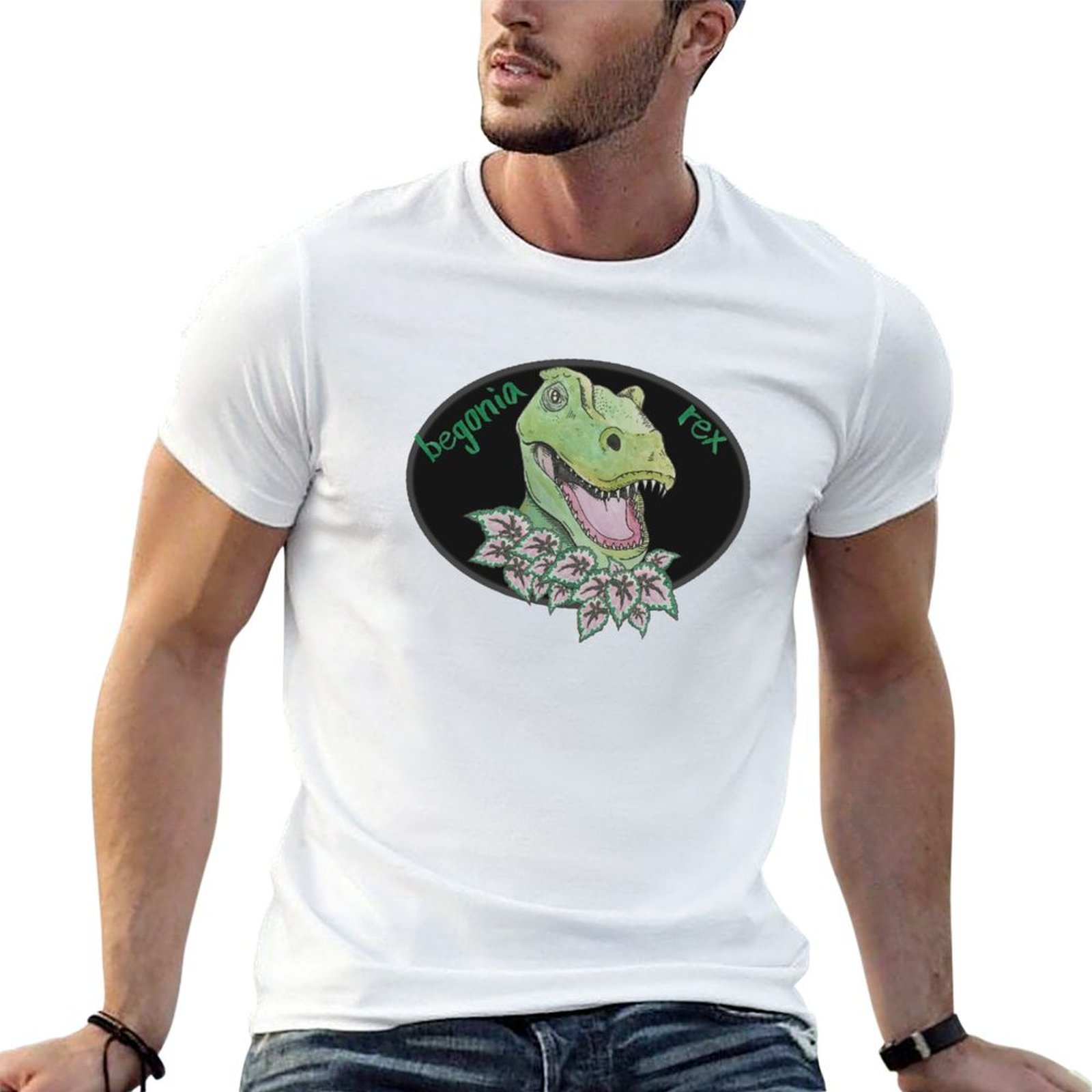 T rex begonia T-Shirt cotton t - Begonia Rex avis et prix